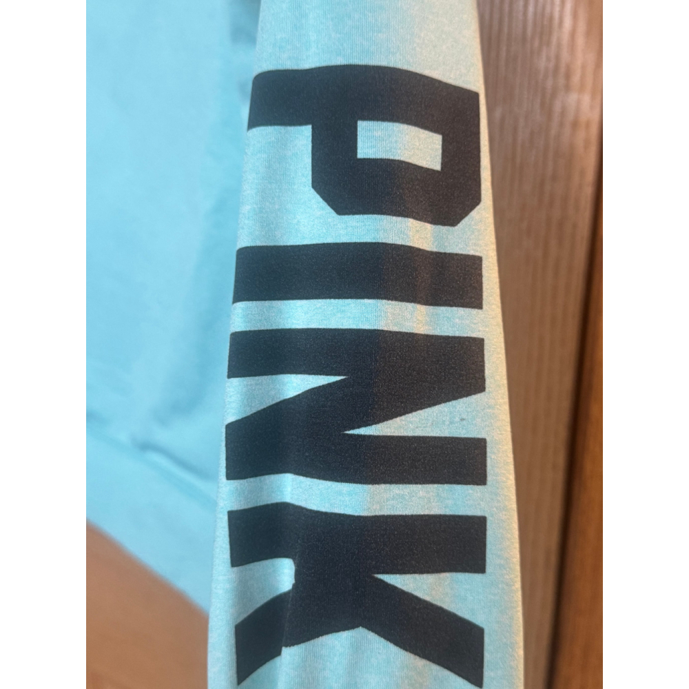 PINK-Turquoise and black quarter zip pullover. Small - Picture 5 of 7